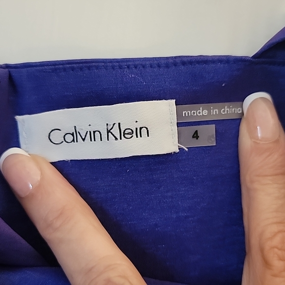 Iridescent Purple/blue Calvin Klein cocktail dress size 4 - Picture 7 of 9